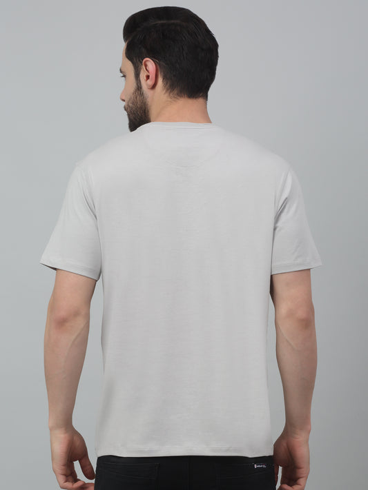 T-Shirt for Men | Breathable & Soft with Color Fastness Regular Fit Round Neck Cotton Blend Fabric Printed Pattern