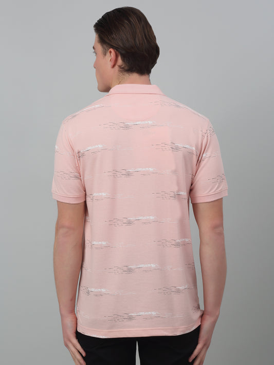T-Shirt for Men | Breathable & Soft with Color Fastness Regular Fit Polo Neck Poly Cotton Fabric Printed Pattern