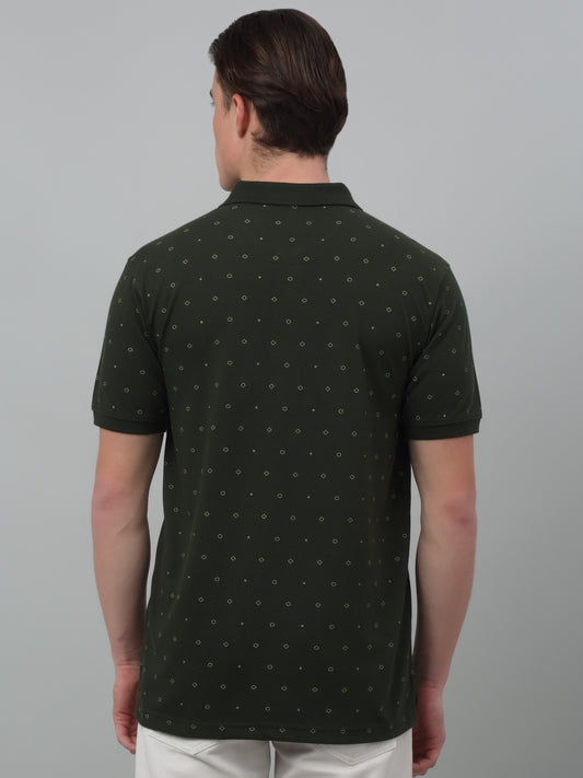 T-Shirt for Men | Breathable & Soft with Color Fastness Regular Fit Polo Neck Poly Cotton Fabric Printed Pattern