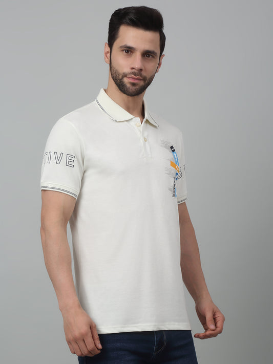 T-Shirt for Men | Breathable & Soft with Color Fastness Regular Fit Polo Neck Poly Cotton Fabric Solid Pattern