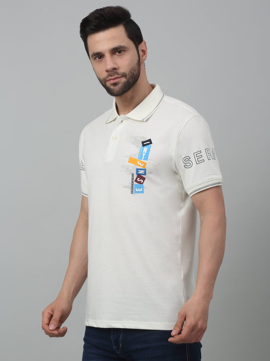 T-Shirt for Men | Breathable & Soft with Color Fastness Regular Fit Polo Neck Poly Cotton Fabric Solid Pattern