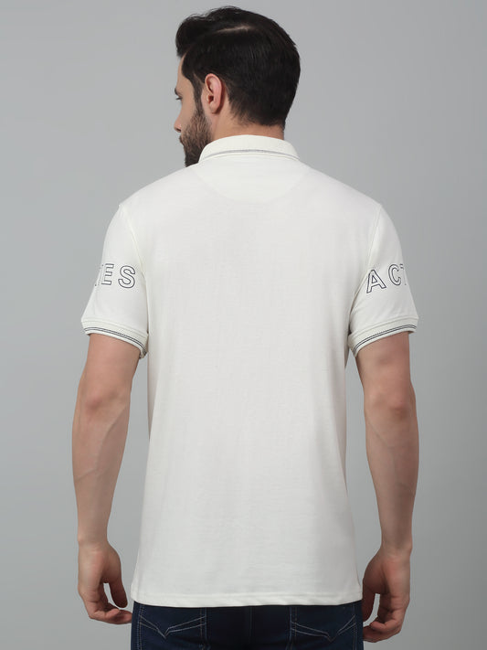T-Shirt for Men | Breathable & Soft with Color Fastness Regular Fit Polo Neck Poly Cotton Fabric Solid Pattern