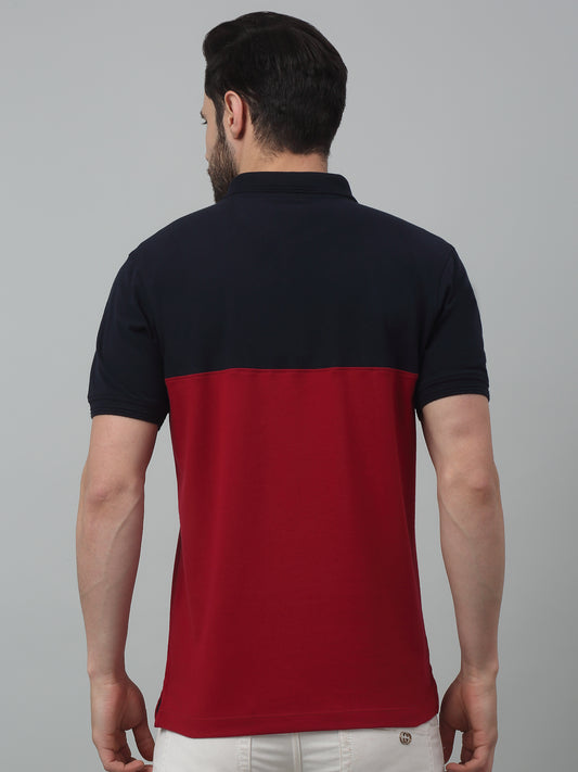 T-Shirt for Men | Breathable & Soft with Color Fastness Regular Fit Polo Neck Poly Cotton Fabric Printed Pattern