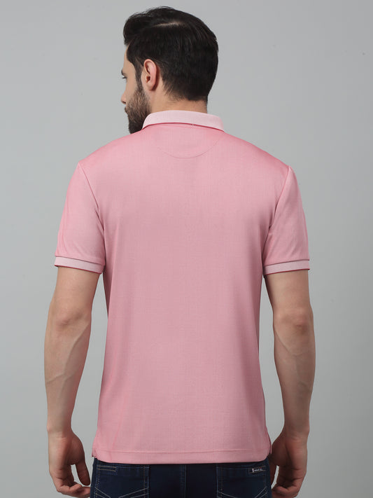 T-Shirt for Men | Breathable & Soft with Color Fastness Regular Fit Polo Neck Poly Cotton Fabric Solid Pattern