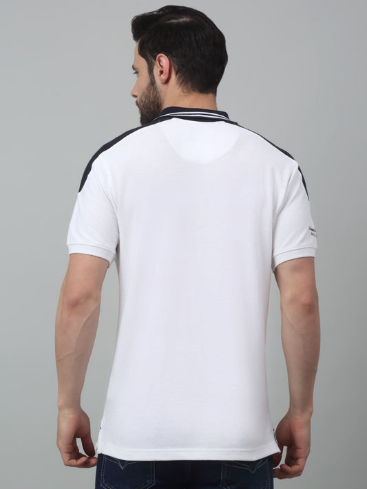 T-Shirt for Men | Breathable & Soft with Color Fastness Regular Fit Polo Neck Poly Cotton Fabric Solid Pattern