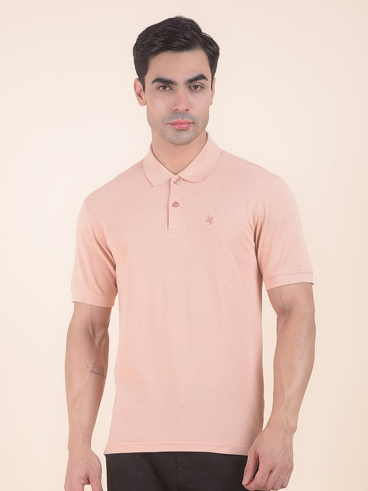 T-Shirt for Men | Breathable & Soft with Color Fastness Regular Fit Polo Neck Poly Cotton Fabric Solid Pattern