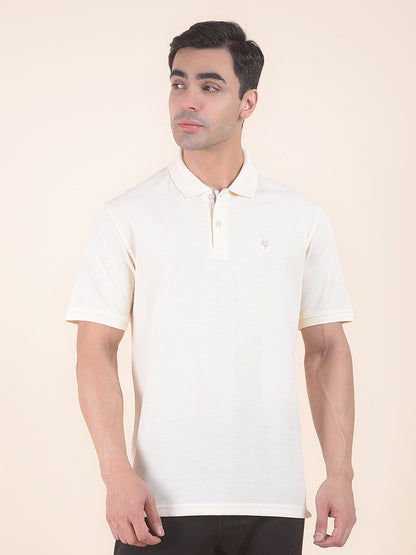 T-Shirt for Men | Breathable & Soft with Color Fastness Regular Fit Polo Neck Poly Cotton Fabric Solid Pattern