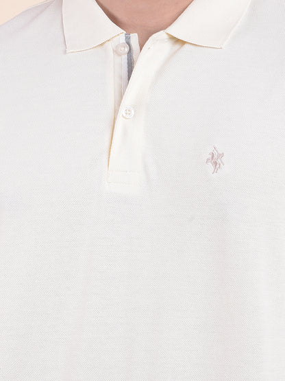 T-Shirt for Men | Breathable & Soft with Color Fastness Regular Fit Polo Neck Poly Cotton Fabric Solid Pattern