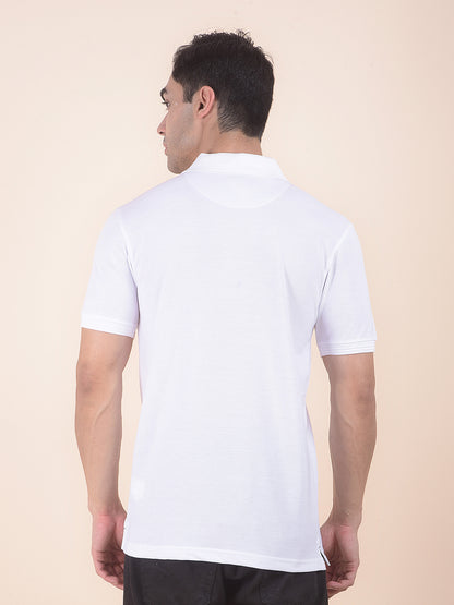 T-Shirt for Men | Breathable & Soft with Color Fastness Regular Fit Polo Neck Poly Cotton Fabric Solid Pattern