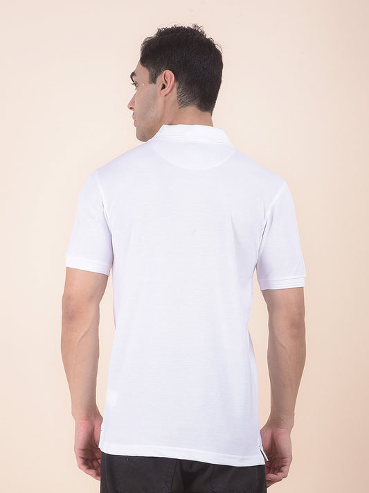 T-Shirt for Men | Breathable & Soft with Color Fastness Regular Fit Polo Neck Poly Cotton Fabric Solid Pattern