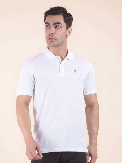 T-Shirt for Men | Breathable & Soft with Color Fastness Regular Fit Polo Neck Poly Cotton Fabric Solid Pattern