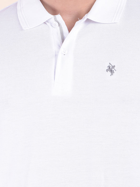 T-Shirt for Men | Breathable & Soft with Color Fastness Regular Fit Polo Neck Poly Cotton Fabric Solid Pattern
