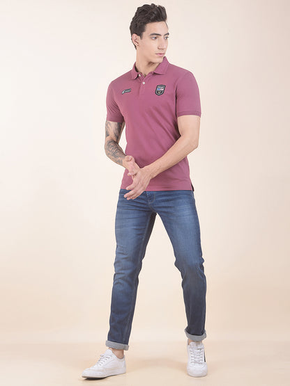 T-Shirt for Men | Breathable & Soft with Color Fastness Regular Fit Polo Neck Poly Cotton Fabric Solid Pattern