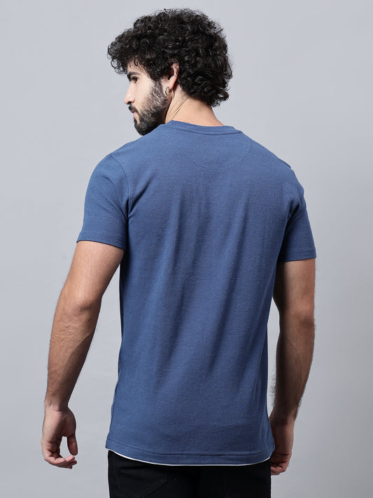 T-Shirt for Men | Breathable & Soft with Color Fastness Regular Fit Round Neck Poly Cotton Fabric Solid Pattern