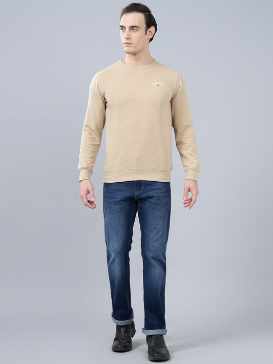 T-Shirt for Men | Breathable & Soft with Color Fastness Regular Fit Round Neck Poly Cotton Fabric Striped Pattern