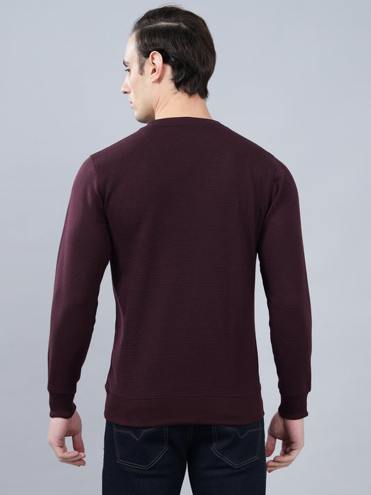 T-Shirt for Men | Breathable & Soft with Color Fastness Regular Fit Round Neck Poly Cotton Fabric Striped Pattern