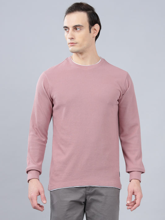 T-Shirt for Men | Breathable & Soft with Color Fastness Regular Fit Round Neck Poly Cotton Fabric Solid Pattern
