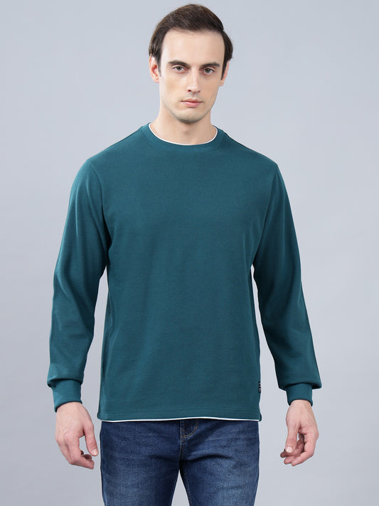 T-Shirt for Men | Breathable & Soft with Color Fastness Regular Fit Round Neck Poly Cotton Fabric Solid Pattern