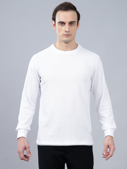 T-Shirt for Men | Breathable & Soft with Color Fastness Regular Fit Round Neck Poly Cotton Fabric Solid Pattern
