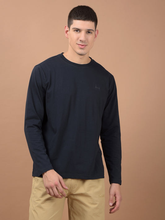 T-Shirt for Men | Breathable & Soft with Color Fastness Regular Fit Round Neck Cotton Blend Fabric Solid Pattern