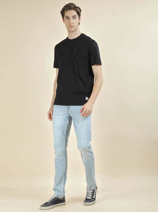 T-Shirt for Men | Breathable & Soft with Color Fastness Regular Fit Round Neck Poly Cotton Fabric Printed Pattern