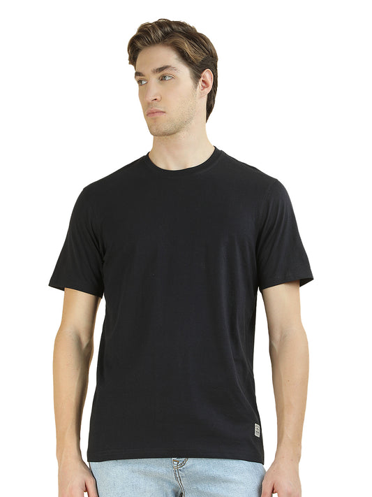 T-Shirt for Men | Breathable & Soft with Color Fastness Regular Fit Round Neck Poly Cotton Fabric Printed Pattern