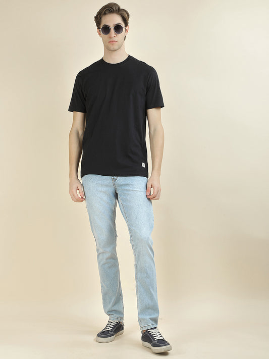 T-Shirt for Men | Breathable & Soft with Color Fastness Regular Fit Round Neck Poly Cotton Fabric Printed Pattern