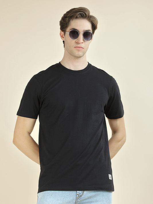 T-Shirt for Men | Breathable & Soft with Color Fastness Regular Fit Round Neck Poly Cotton Fabric Printed Pattern