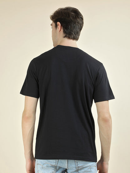T-Shirt for Men | Breathable & Soft with Color Fastness Regular Fit Round Neck Poly Cotton Fabric Printed Pattern