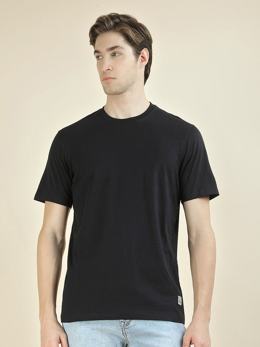 T-Shirt for Men | Breathable & Soft with Color Fastness Regular Fit Round Neck Poly Cotton Fabric Printed Pattern