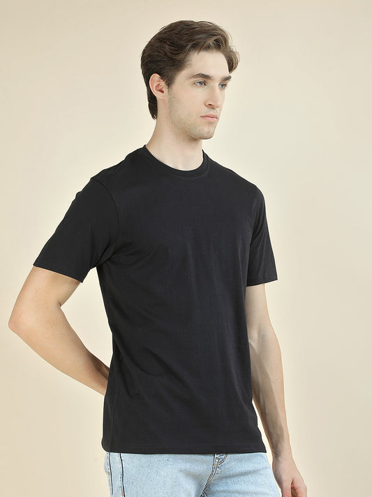 T-Shirt for Men | Breathable & Soft with Color Fastness Regular Fit Round Neck Poly Cotton Fabric Printed Pattern