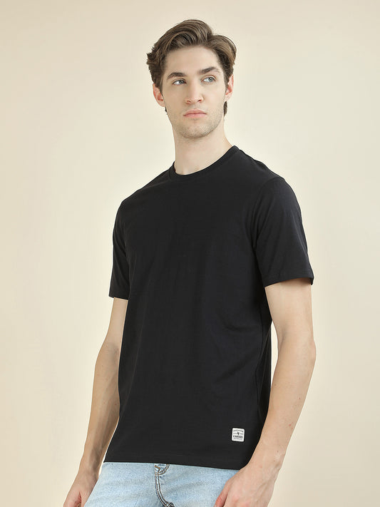 T-Shirt for Men | Breathable & Soft with Color Fastness Regular Fit Round Neck Poly Cotton Fabric Printed Pattern