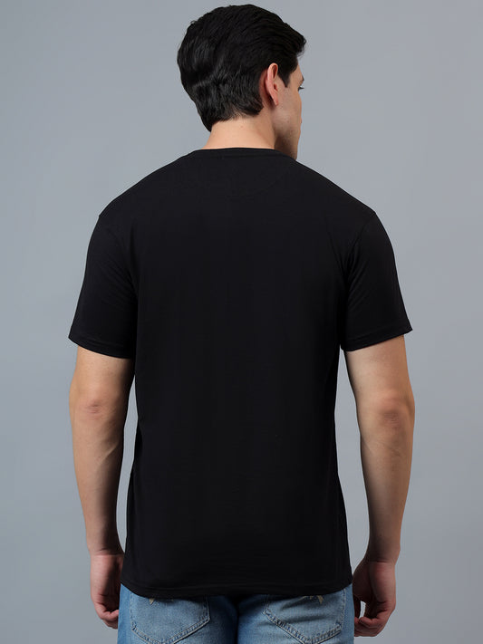 T-Shirt for Men | Breathable & Soft with Color Fastness Regular Fit Round Neck Poly Cotton Fabric Solid Pattern