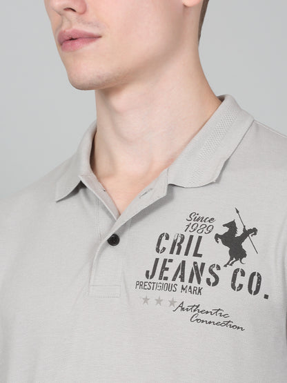 T-Shirt for Men | Breathable & Soft with Color Fastness Regular Fit Polo Neck Poly Cotton Fabric Printed Pattern