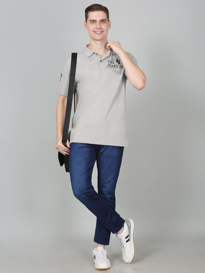 T-Shirt for Men | Breathable & Soft with Color Fastness Regular Fit Polo Neck Poly Cotton Fabric Printed Pattern