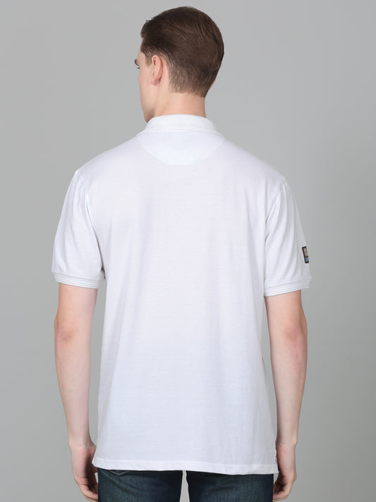 T-Shirt for Men | Breathable & Soft with Color Fastness Regular Fit Polo Neck Poly Cotton Fabric Printed Pattern