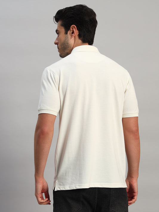 T-Shirt for Men | Breathable & Soft with Color Fastness Regular Fit Polo Neck Poly Cotton Fabric Printed Pattern