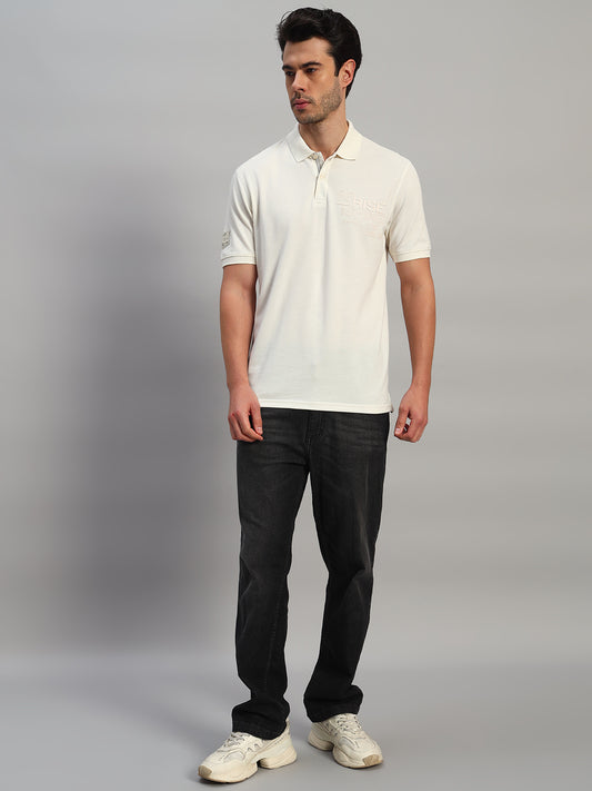 T-Shirt for Men | Breathable & Soft with Color Fastness Regular Fit Polo Neck Poly Cotton Fabric Printed Pattern