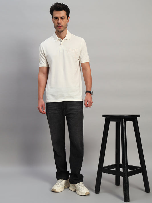 T-Shirt for Men | Breathable & Soft with Color Fastness Regular Fit Polo Neck Poly Cotton Fabric Printed Pattern