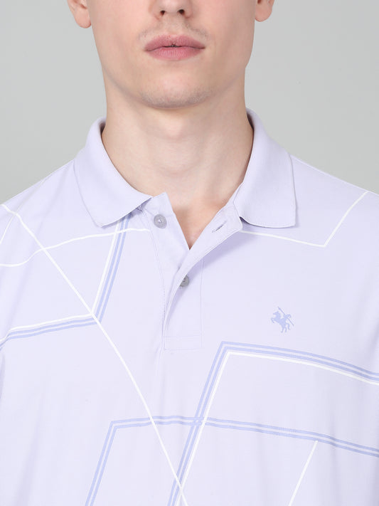 T-Shirt for Men | Breathable & Soft with Color Fastness Regular Fit Polo Neck Polyester Fabric Printed Pattern