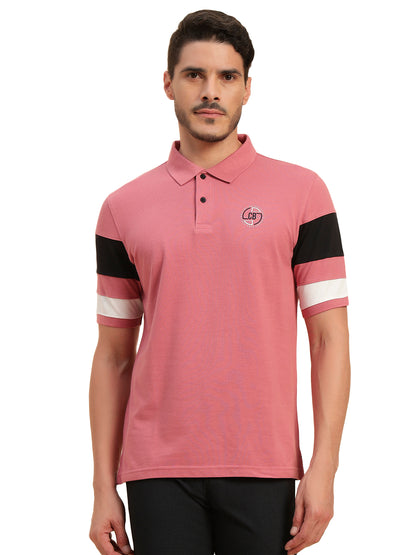 T-Shirt for Men | Breathable & Soft with Color Fastness Regular Fit Polo Neck Poly Cotton Fabric Solid Pattern