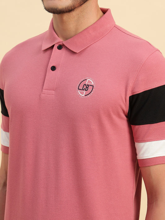 T-Shirt for Men | Breathable & Soft with Color Fastness Regular Fit Polo Neck Poly Cotton Fabric Solid Pattern