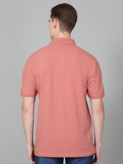 T-Shirt for Men | Breathable & Soft with Color Fastness Regular Fit Polo Neck Poly Cotton Fabric Solid Pattern