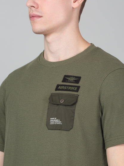 T-Shirt for Men | Breathable & Soft with Color Fastness Regular Fit Round Neck Poly Cotton Fabric Solid Pattern