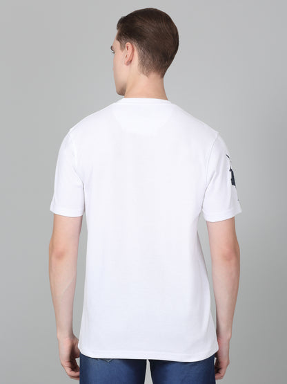 T-Shirt for Men | Breathable & Soft with Color Fastness Regular Fit Round Neck Poly Cotton Fabric Solid Pattern