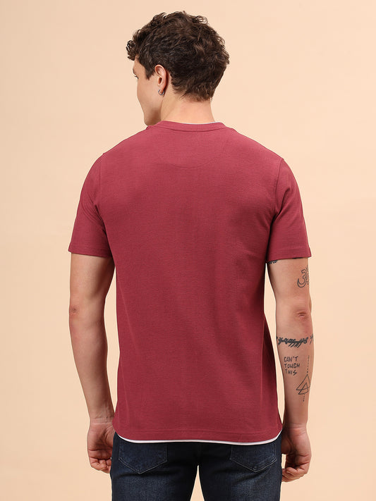 T-Shirt for Men | Breathable & Soft with Color Fastness Regular Fit Round Neck Poly Cotton Fabric Solid Pattern