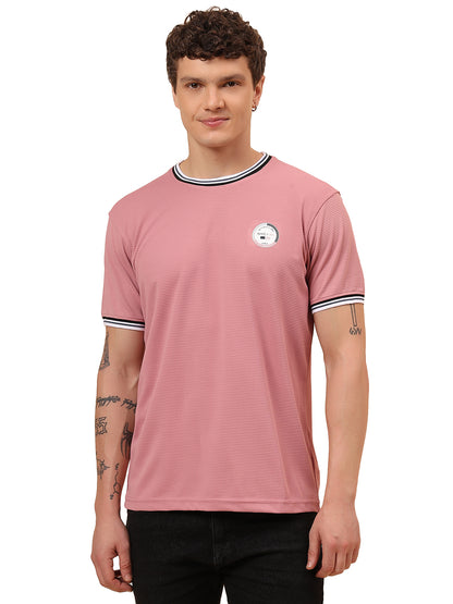 T-Shirt for Men | Breathable & Soft with Color Fastness Regular Fit Round Neck Polyester Fabric Solid Pattern
