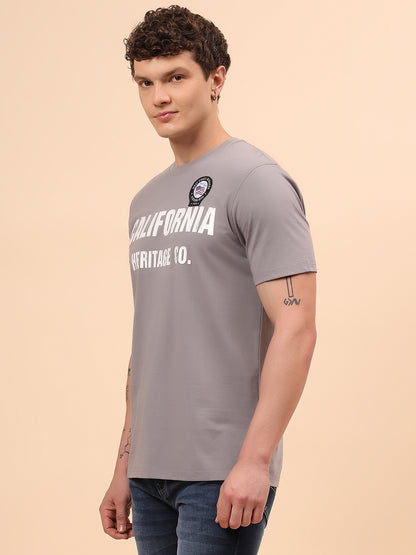 T-Shirt for Men | Breathable & Soft with Color Fastness Regular Fit Round Neck Poly Cotton Fabric Printed Pattern