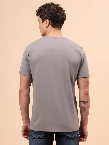 T-Shirt for Men | Breathable & Soft with Color Fastness Regular Fit Round Neck Poly Cotton Fabric Printed Pattern