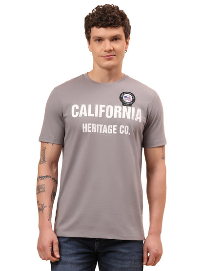 T-Shirt for Men | Breathable & Soft with Color Fastness Regular Fit Round Neck Poly Cotton Fabric Printed Pattern